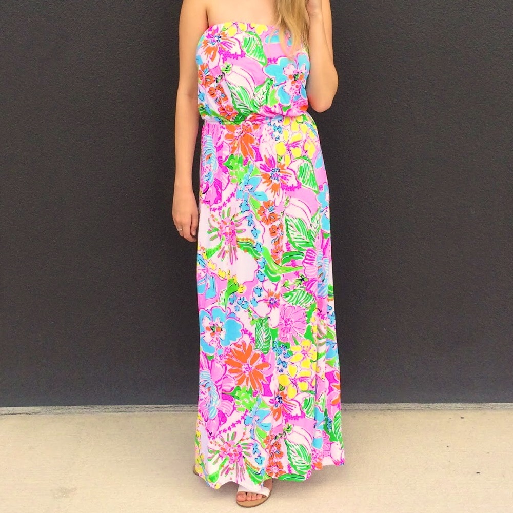 Lilly Pulitzer Maxi Dress with Draw String S